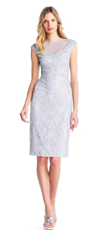 Bodycon dress with a lace - up frontAdrianna Papell AP1E202498 Beaded Cap Sleeve Short Cocktail Dress Bodycon dress with a lace - up frontAdrianna Papell AP1E202498 Beaded Cap Sleeve Short Cocktail Dress