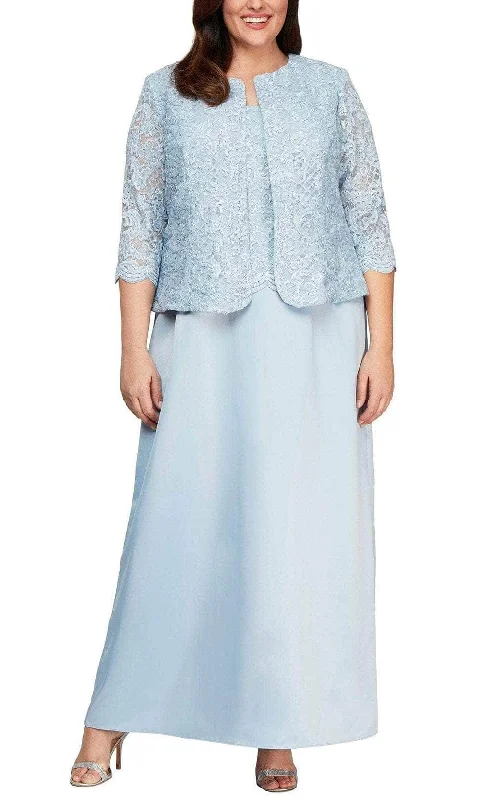 Satin wedding guest dresses with side slits for a sexy touchAlex Evenings - 84122326 Scallop Trimmed Bodice Laced Dress Satin wedding guest dresses with side slits for a sexy touchAlex Evenings - 84122326 Scallop Trimmed Bodice Laced Dress
