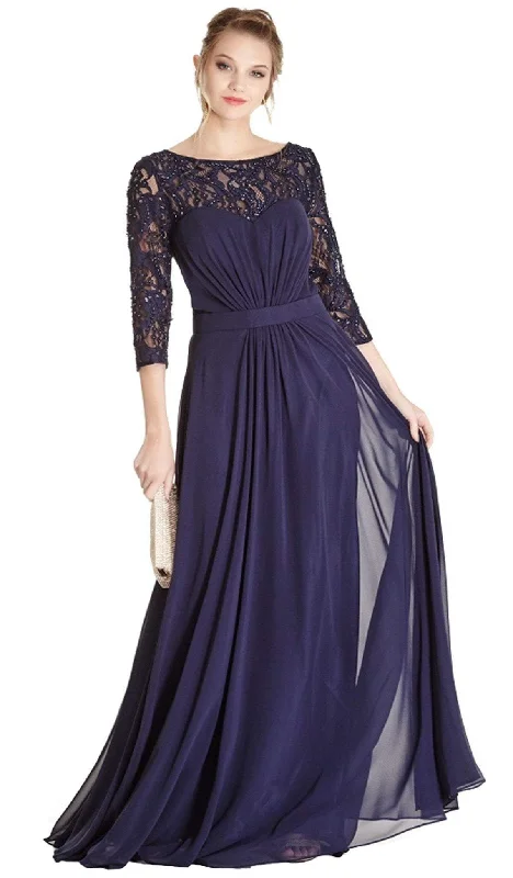 Wedding guest dresses with abstract prints and long trainsAspeed Design - Embellished Lace Mother of Bride A-line Dress