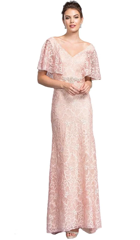 Wedding guest dresses with patchwork designs for a unique lookAspeed Design - Lace Wide V-neck Mother of Bride Dress