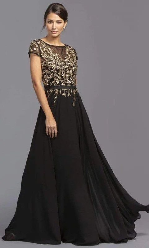 Wedding guest dresses with empire waists and tulle skirtsAspeed Design - M2071 Modest Embroidered Chiffon Dress Wedding guest dresses with empire waists and tulle skirtsAspeed Design - M2071 Modest Embroidered Chiffon Dress