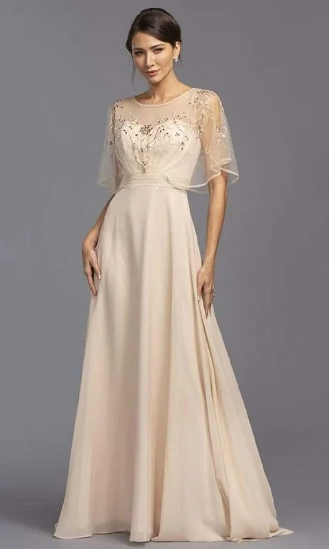 Tea - length wedding guest dresses with polka dot patternsAspeed Design - M2276 Modest Feminine Soft A-Line Dress Tea - length wedding guest dresses with polka dot patternsAspeed Design - M2276 Modest Feminine Soft A-Line Dress