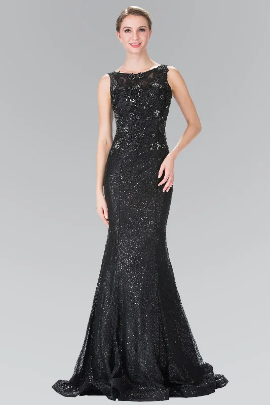 Sleeveless bodycon dress for summer parties​Prom Long Formal Dress Sequined Black Evening Gown