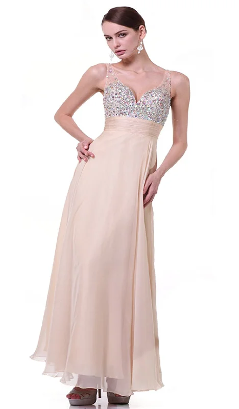 Velvet - trimmed wedding guest dresses in burgundy for a formal eventCinderella Divine - Sleeveless Bedazzled Plunging V-neck A-line Dress Velvet - trimmed wedding guest dresses in burgundy for a formal eventCinderella Divine - Sleeveless Bedazzled Plunging V-neck A-line Dress
