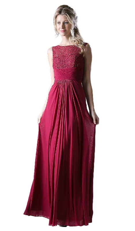 Wedding guest dresses with belted waists and knee - length skirtsCinderella Divine - Sleeveless Embellished Lace Bateau Sheath Dress Wedding guest dresses with belted waists and knee - length skirtsCinderella Divine - Sleeveless Embellished Lace Bateau Sheath Dress