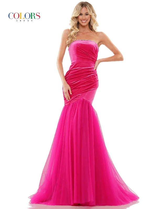 Bodycon dress made of cotton for a breathable optionColors 2886 Colors Long Strapless Prom Dress Bodycon dress made of cotton for a breathable optionColors 2886 Colors Long Strapless Prom Dress
