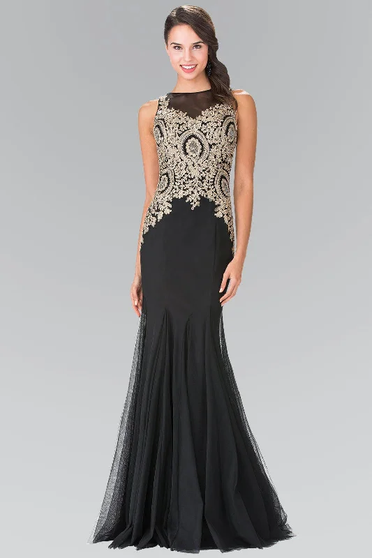 Plus - size bodycon dress for a flattering fitEmbroidered Boidce Long Prom Dress with Sheer Back Plus - size bodycon dress for a flattering fitEmbroidered Boidce Long Prom Dress with Sheer Back