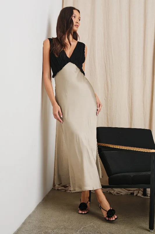 Plaid wedding guest dresses in muted colors for a fall weddingGILDA DRESS - CHAMPAGNE Plaid wedding guest dresses in muted colors for a fall weddingGILDA DRESS - CHAMPAGNE