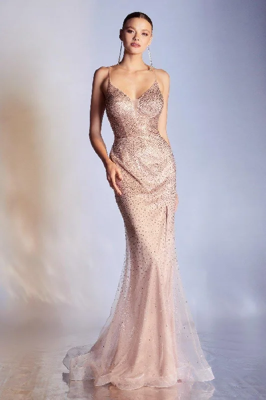 Long - sleeved bodycon dress for a formal winter eventCinderella Divine CR861 Glittered Long Formal Prom Dress Long - sleeved bodycon dress for a formal winter eventCinderella Divine CR861 Glittered Long Formal Prom Dress