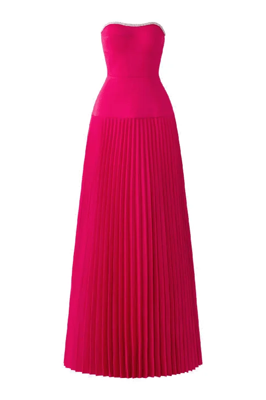 Party dresses with a lace overlay for a feminine touchIris Pleated Sweetheart Neck Taffeta Floor Length Dress Party dresses with a lace overlay for a feminine touchIris Pleated Sweetheart Neck Taffeta Floor Length Dress