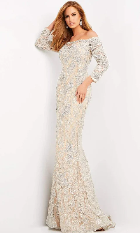 Mini wedding guest dresses with glittery accents for a trendy lookJovani - 06755 Off Shoulder Floral Lace Dress Mini wedding guest dresses with glittery accents for a trendy lookJovani - 06755 Off Shoulder Floral Lace Dress