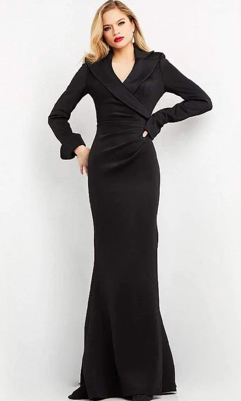 Asymmetric - hem wedding guest dresses in metallic huesJovani - 06774 Collared Modest Evening Dress Asymmetric - hem wedding guest dresses in metallic huesJovani - 06774 Collared Modest Evening Dress