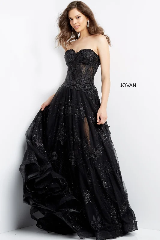 Asymmetric - hem wedding guest dresses in metallic huesJovani 07304 Strapless Long Prom Dress Asymmetric - hem wedding guest dresses in metallic huesJovani 07304 Strapless Long Prom Dress
