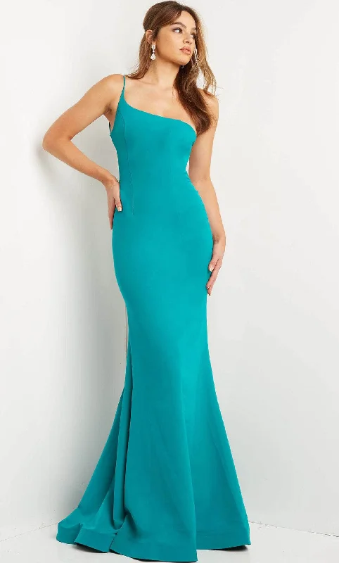 Wedding guest dresses with puff sleeves and knee - length hemsJVN by Jovani JVN08327 - One Shoulder Mermaid Prom Gown Wedding guest dresses with puff sleeves and knee - length hemsJVN by Jovani JVN08327 - One Shoulder Mermaid Prom Gown