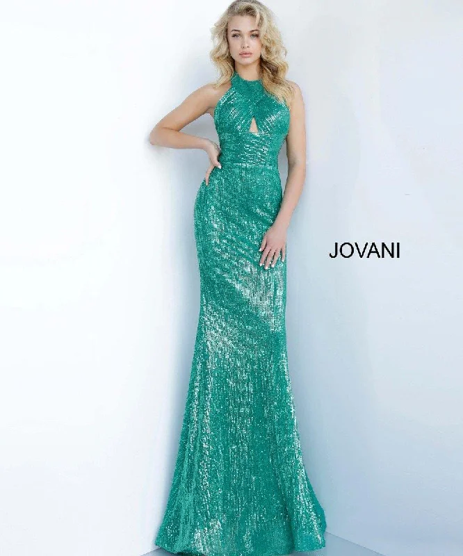 Long - sleeved bodycon dress for a formal winter event​Jovani 1270 Long Prom Dress