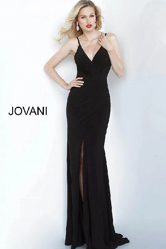 Bodycon dress with a transparent panel​Jovani 68439 Long Formal Prom Dress