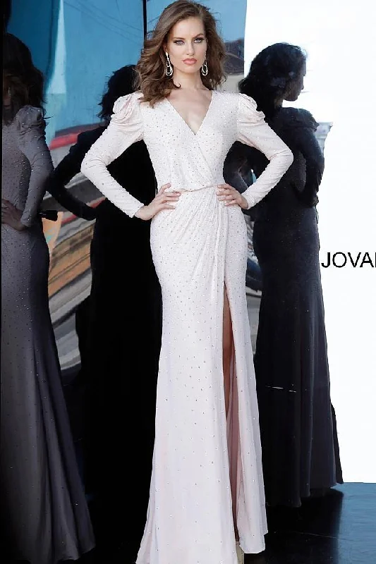 Solid - colored bodycon dress for a classic appearanceJovani 66323 Long Formal Prom Dress Solid - colored bodycon dress for a classic appearanceJovani 66323 Long Formal Prom Dress