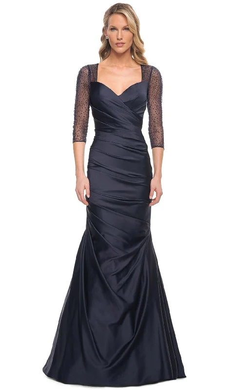 Wedding guest dresses with mesh panels and empire waistsLa Femme 30138 - Embellished Lace Mother of the Groom Mermaid Dress Wedding guest dresses with mesh panels and empire waistsLa Femme 30138 - Embellished Lace Mother of the Groom Mermaid Dress