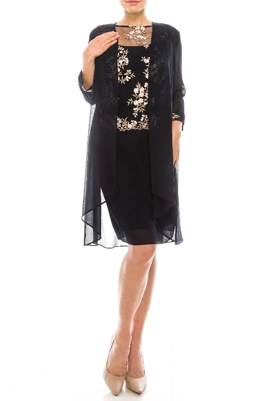 Cocktail dresses with a tassel - adorned belt and a sheath styleLe Bos Short Mother of the Bride Jacket Dress 28062 Cocktail dresses with a tassel - adorned belt and a sheath styleLe Bos Short Mother of the Bride Jacket Dress 28062