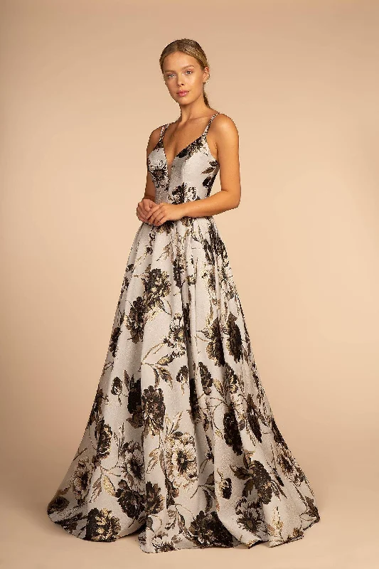 Bodycon dress in a pastel color palette​Long Floral Prom Dress Sale