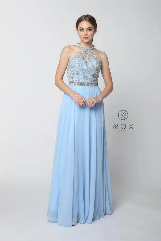 Wedding guest dresses with keyhole backs and flowing fabricsLong High Neck Jeweled Prom Dress Sale Wedding guest dresses with keyhole backs and flowing fabricsLong High Neck Jeweled Prom Dress Sale