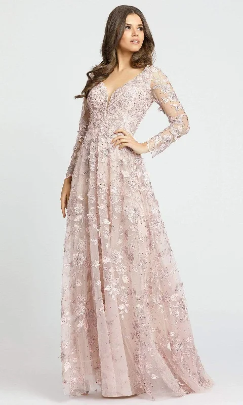 Wedding guest dresses with gathered skirts and V - necklinesMac Duggal - 70224 Lace Applique Deep V Neck A-Line Gown Wedding guest dresses with gathered skirts and V - necklinesMac Duggal - 70224 Lace Applique Deep V Neck A-Line Gown