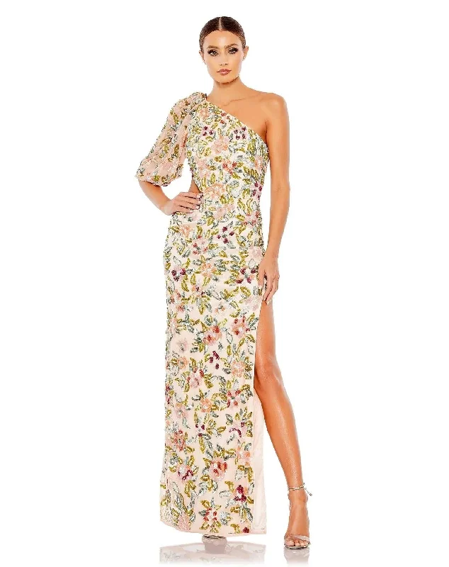 Wedding guest dresses with tassel - adorned belts and A - line skirtsMac Duggal 5567 Long One Shoulder Floral Formal Gown Wedding guest dresses with tassel - adorned belts and A - line skirtsMac Duggal 5567 Long One Shoulder Floral Formal Gown