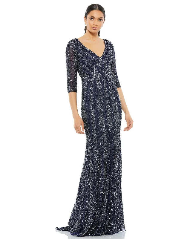 Lace - and - tulle wedding guest dresses with sweetheart necklinesMac Duggal 4247 Long Sleeve Formal Long Dress Lace - and - tulle wedding guest dresses with sweetheart necklinesMac Duggal 4247 Long Sleeve Formal Long Dress