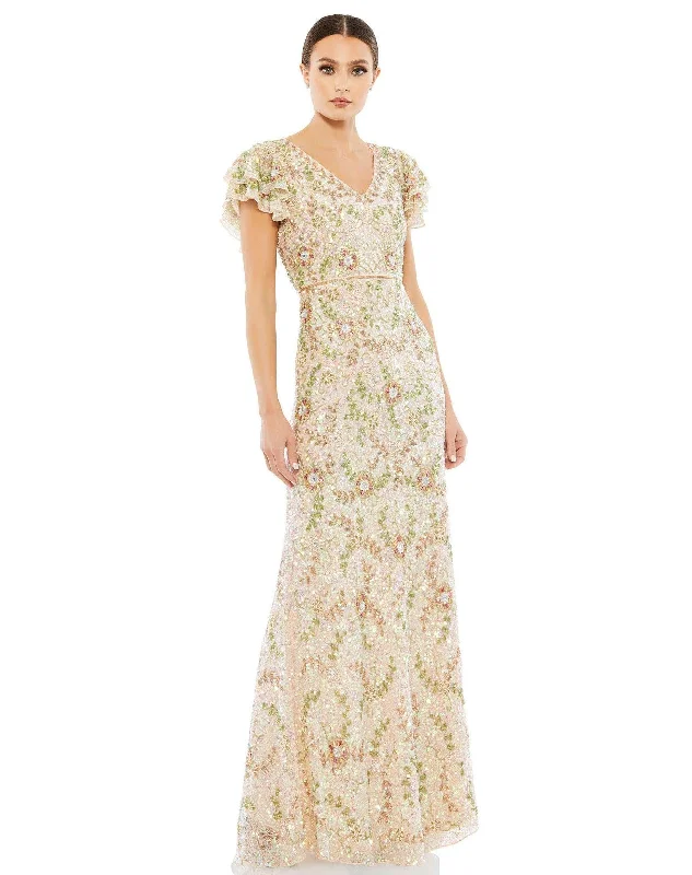 Wedding guest dresses with tiered skirts for a feminine lookMac Duggal 10772 Short Sleeve Formal Long Dress Wedding guest dresses with tiered skirts for a feminine lookMac Duggal 10772 Short Sleeve Formal Long Dress