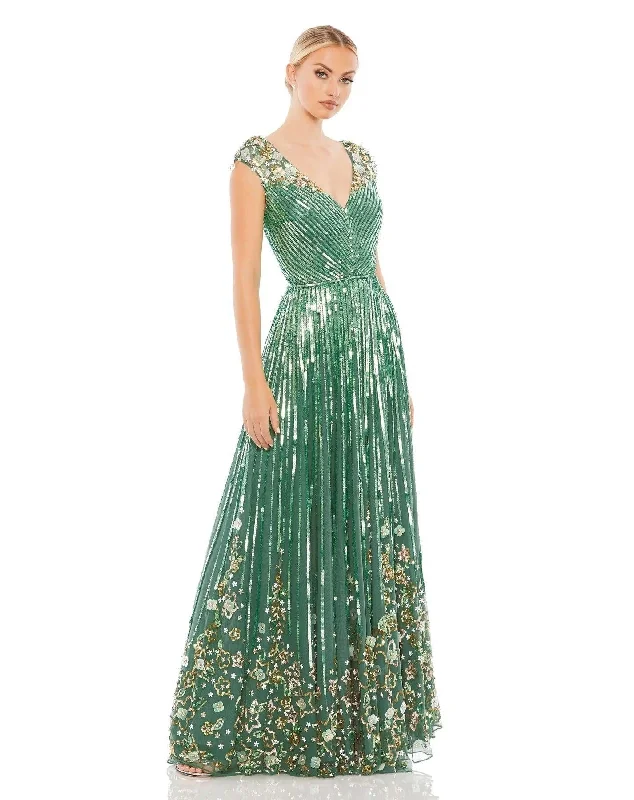 Geometric - printed wedding guest dresses for a modern weddingMac Duggal 5223 Sleeveless Formal Long Shimmering Dress
