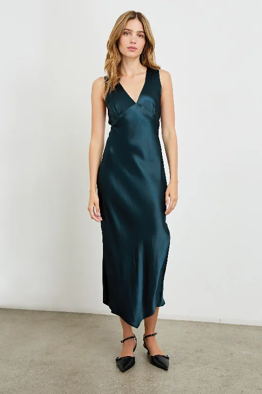 Sheath - style wedding guest dresses with lace overlaysMONIQUE DRESS - DEEP SEA