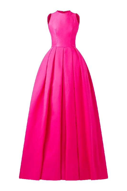 Long - length party dresses with a high - low hem for a trendy styleOlivia Ball Gown Round Neck Taffeta Maxi Dress Long - length party dresses with a high - low hem for a trendy styleOlivia Ball Gown Round Neck Taffeta Maxi Dress