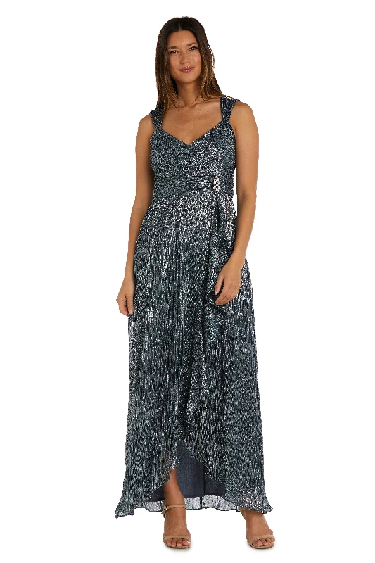Sheer wedding guest dresses with lace inserts and long sleevesR&M Richards 9579P High Low Formal Petite Dress Sheer wedding guest dresses with lace inserts and long sleevesR&M Richards 9579P High Low Formal Petite Dress