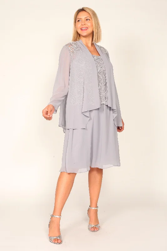 Long - cocktail dresses with a slit and a fitted bodiceR&M Richards 3885 Mother Of The Bride Short Dress Silver Long - cocktail dresses with a slit and a fitted bodiceR&M Richards 3885 Mother Of The Bride Short Dress Silver