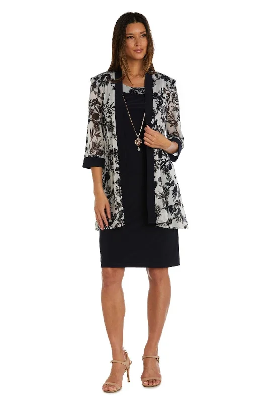 Cocktail dresses with a metallic - embroidered pattern and a midi - hemR&M Richards 9616P Short Petite Piece Jacket Dress Cocktail dresses with a metallic - embroidered pattern and a midi - hemR&M Richards 9616P Short Petite Piece Jacket Dress