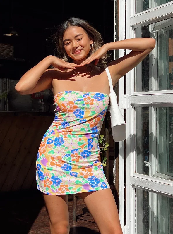 Maternity bodycon dress for expecting mothers​Paradise City Mini Dress Multi Floral