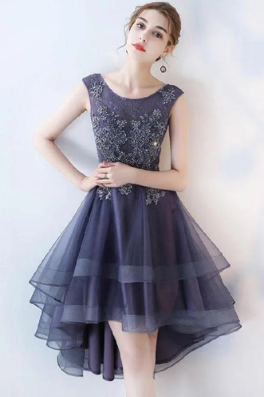 Party dresses with a fringed detail for a fun and dynamic styleRuffle Scoop Navy Lace Cute Homecoming/Party Dresses PD108 Party dresses with a fringed detail for a fun and dynamic styleRuffle Scoop Navy Lace Cute Homecoming/Party Dresses PD108