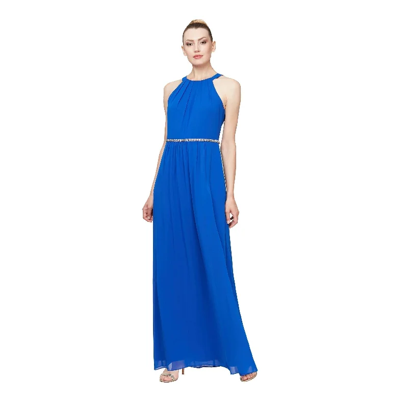 Bodycon dress with a pleated bodice​SL Fashions 111087 Long Formal Dress