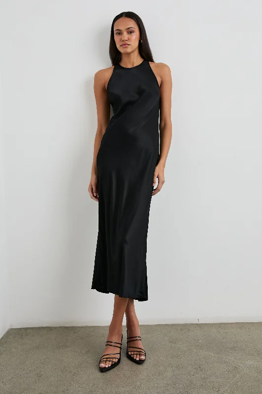 Wedding guest dresses with fringe accents for a bohemian - inspired weddingSOLENE DRESS - BLACK Wedding guest dresses with fringe accents for a bohemian - inspired weddingSOLENE DRESS - BLACK