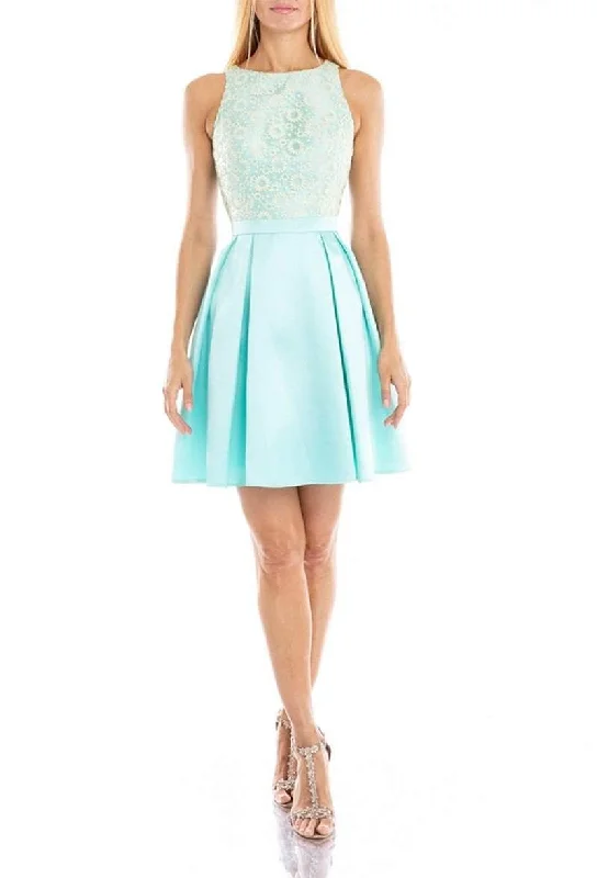 Cocktail dresses with a tiered skirt and a bow at the waistTerani Couture - Bateau Pleated Cocktail Dress 1821H7914 Cocktail dresses with a tiered skirt and a bow at the waistTerani Couture - Bateau Pleated Cocktail Dress 1821H7914