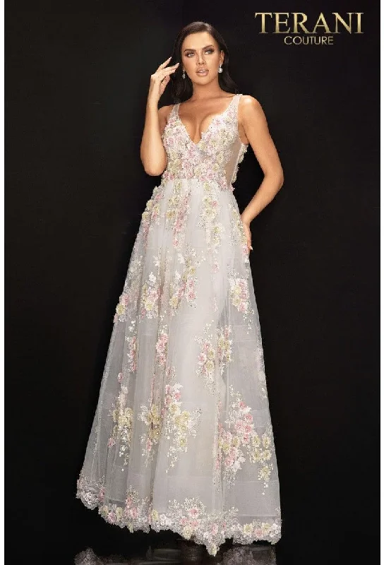 Bodycon dress in a pastel color paletteTerani Couture 2011P1171 Prom Long Floral Ball Gown Bodycon dress in a pastel color paletteTerani Couture 2011P1171 Prom Long Floral Ball Gown
