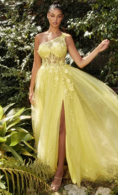 Formal dresses with abstract print panels and rhinestone embellishments for a unique formal eventAndrea and Leo A1140 - Butterfly Appliqued Asymmetric Prom Gown