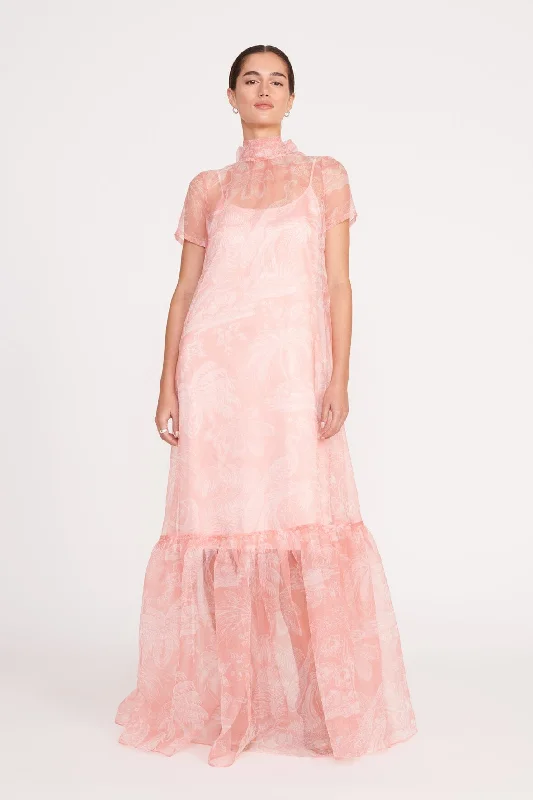 Tea - length formal dresses with lace trim for a semi - formal promCALLUNA DRESS | CHERRY BLOSSOM IVORY TOILE Tea - length formal dresses with lace trim for a semi - formal promCALLUNA DRESS | CHERRY BLOSSOM IVORY TOILE