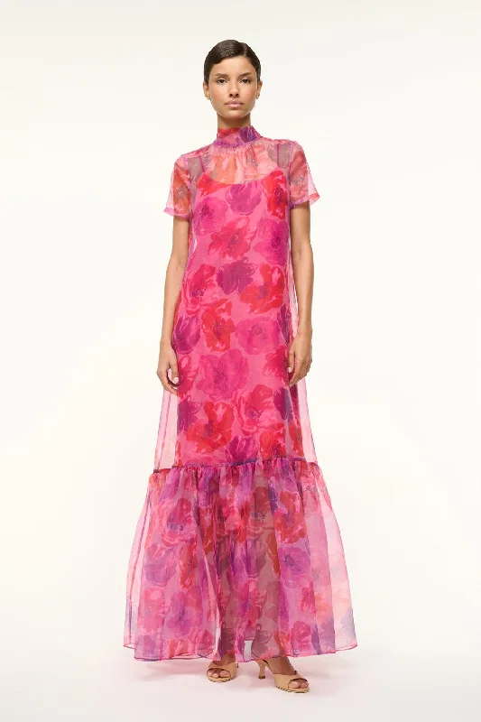 Formal dresses with high - low hems and floral embroidery for a unique prom styleCALLUNA DRESS | MAGENTA PAINTED FLORAL Formal dresses with high - low hems and floral embroidery for a unique prom styleCALLUNA DRESS | MAGENTA PAINTED FLORAL