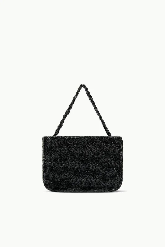 Formal dresses with asymmetric ruffled hems and high - low designs for a fashion - forward and dynamic appearanceCARMEN BEADED BOX BAG | BLACK Formal dresses with asymmetric ruffled hems and high - low designs for a fashion - forward and dynamic appearanceCARMEN BEADED BOX BAG | BLACK