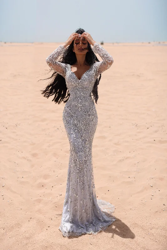 Prom dresses with keyhole backs and rhinestone - studded straps for a flirty lookChic and Holland HF110034 Prom dresses with keyhole backs and rhinestone - studded straps for a flirty lookChic and Holland HF110034