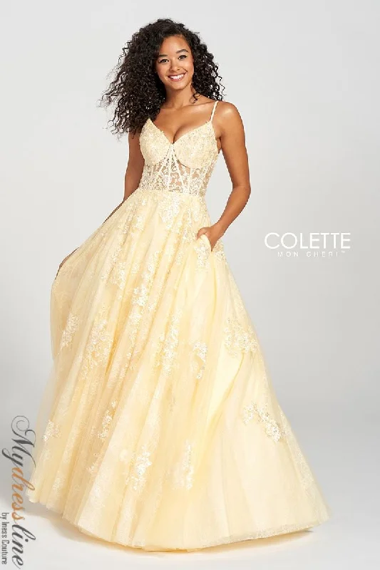 Formal dresses with pleated yokes and button - up fronts for a classic and refined lookColette CL12202 Formal dresses with pleated yokes and button - up fronts for a classic and refined lookColette CL12202