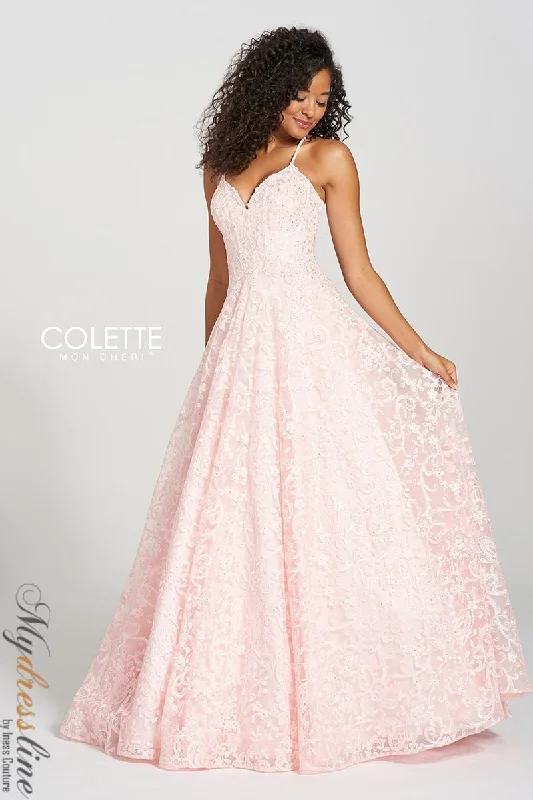 Formal dresses with one - shoulder ruffled straps and sequined bodices for a trendy and eye - catching lookColette CL12204 Formal dresses with one - shoulder ruffled straps and sequined bodices for a trendy and eye - catching lookColette CL12204