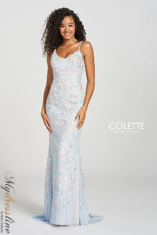 Formal dresses with tiered skirts and pearl embellishments for a luxurious feelColette CL12206 Formal dresses with tiered skirts and pearl embellishments for a luxurious feelColette CL12206