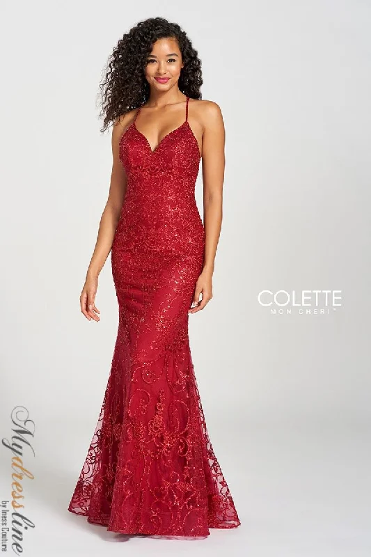 Formal dresses with geometric patterns and metallic accents for a modern formal affairColette CL12216 Formal dresses with geometric patterns and metallic accents for a modern formal affairColette CL12216